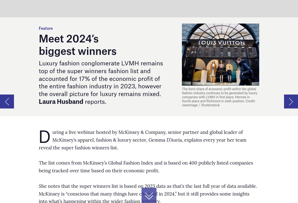 Meet 2024’s biggest winners - Just Style magazine | Issue 20 | December ...