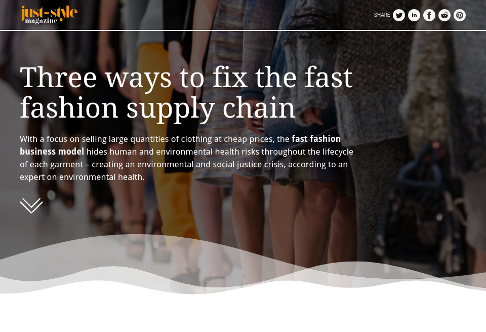Three ways to fix the fast fashion supply chain - just-style magazine ...
